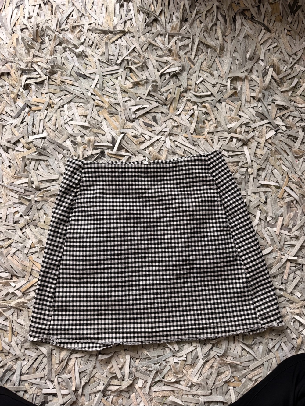 Urban Outfitters Black & White Gingham Mini Skirt